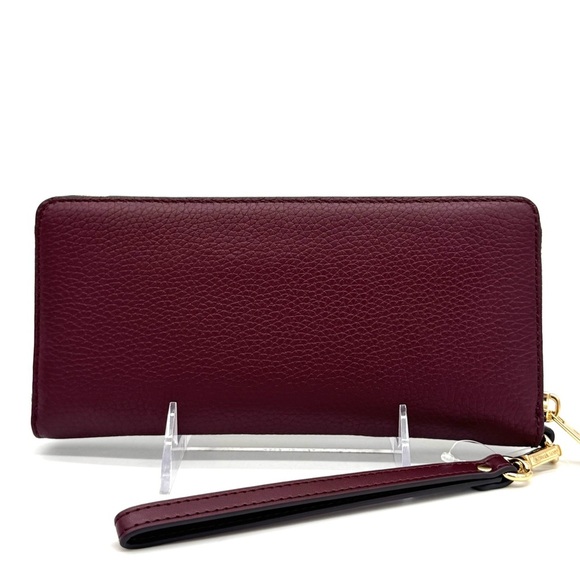 Michael Kors Large Continental Wallet Wristlet Ox Blood - Picture 5 of 7